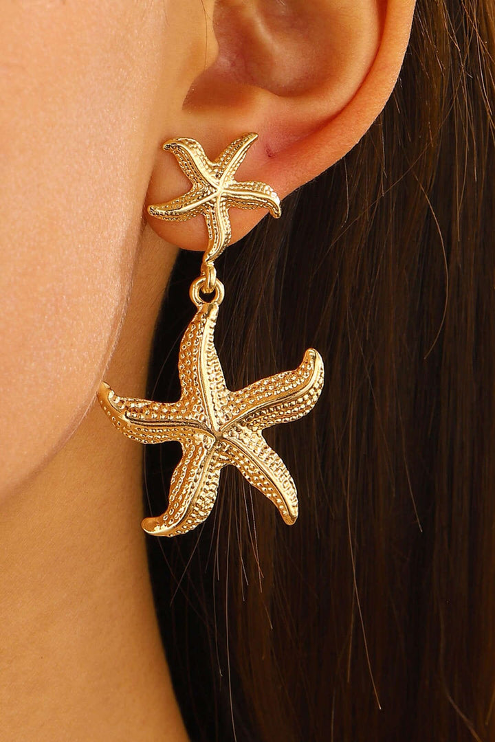 Starfish Pendant Earrings Earrings DRESS/ATELIER GOLD ONE SIZE 