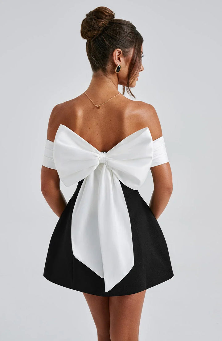 Nadine Bloom Bow Mini Dress