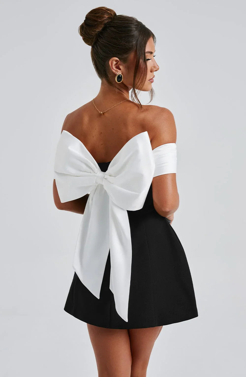 Nadine Bloom Bow Mini Dress