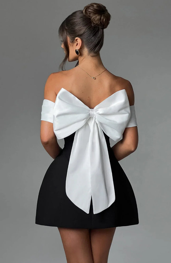 Nadine Bloom Bow Mini Dress