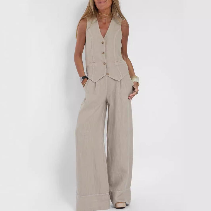 Alice Sleeveless Top and Long Pants Set