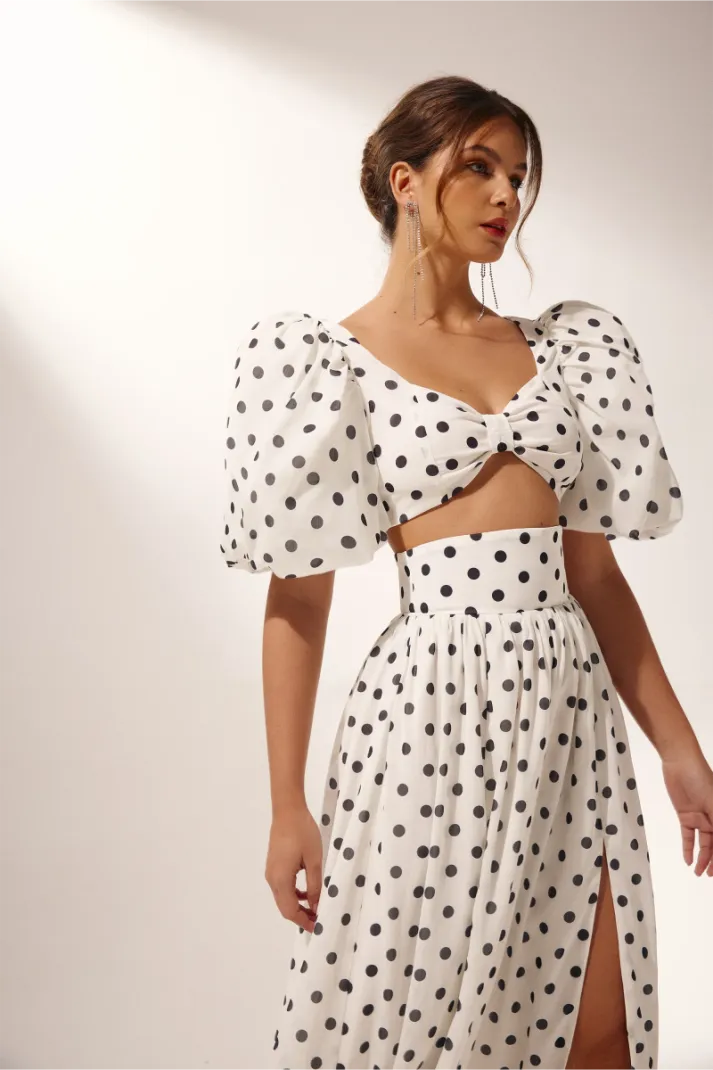 Tessa Polka Dot Skirt Set