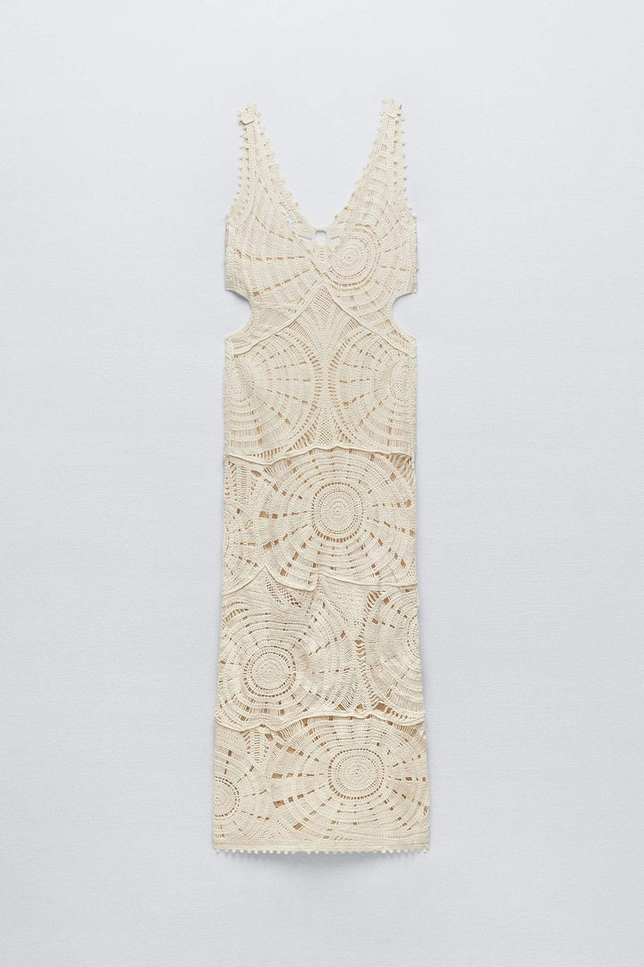 Ethel Cut-out Crochet Maxi Dress