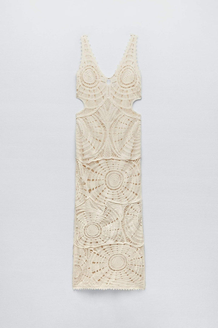 Ethel Cut-out Crochet Maxi Dress