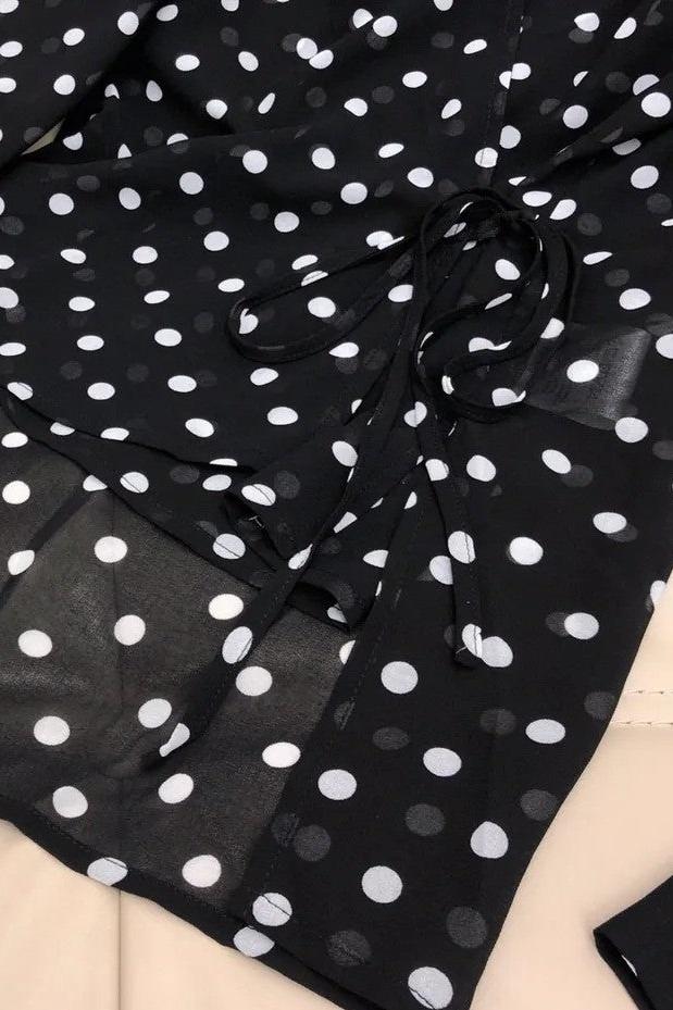 Gina Polka Dot Long Sleeve Blouse