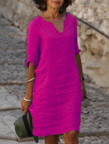 Jindie V-neck Belly Covering Dress