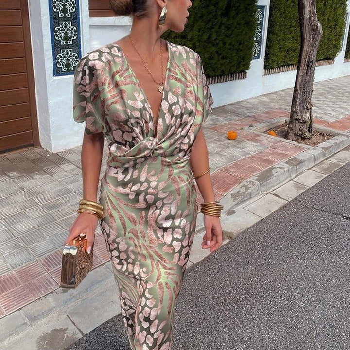 Isa™ | V-Neck Maxi Dress