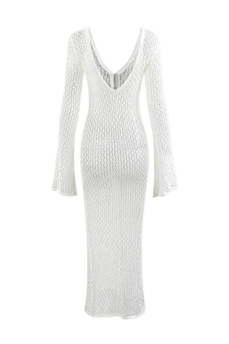 Jella V-neck Cut-out Knit Maxi Dress