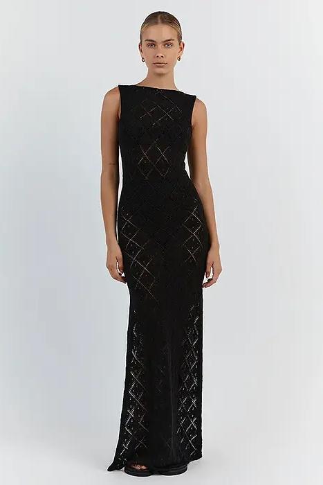 Lysa Knit Slit Maxi Dress