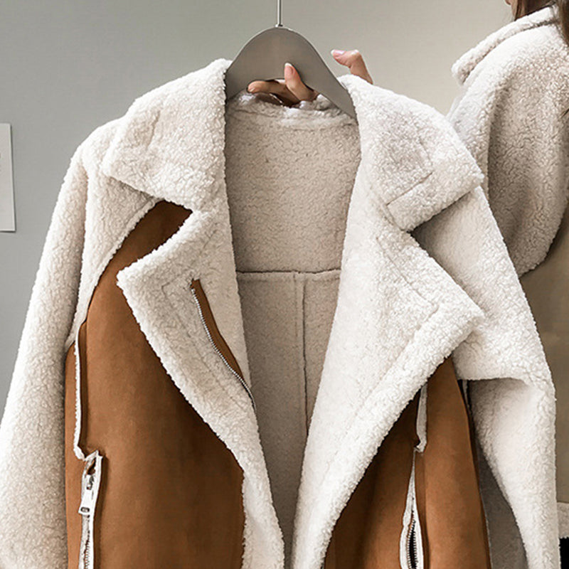 Erin ™ | Stylish Faux Shearling Zip-Up Jacket