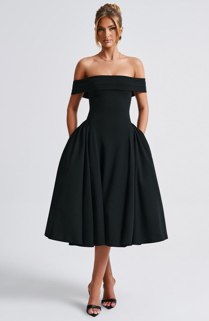 Maiah Elegant Midi Dress