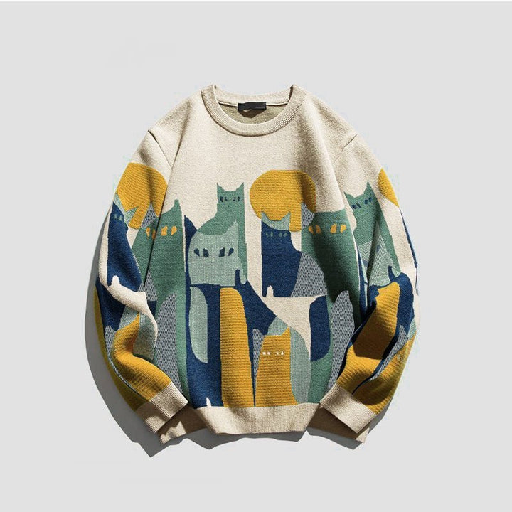 Tallea Cat Print Sweatshirt