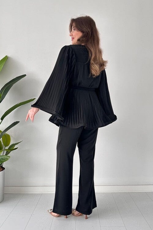 Romy Pleated Flare Tops Trousers Set Pants Set JURKJESBOETIEK 