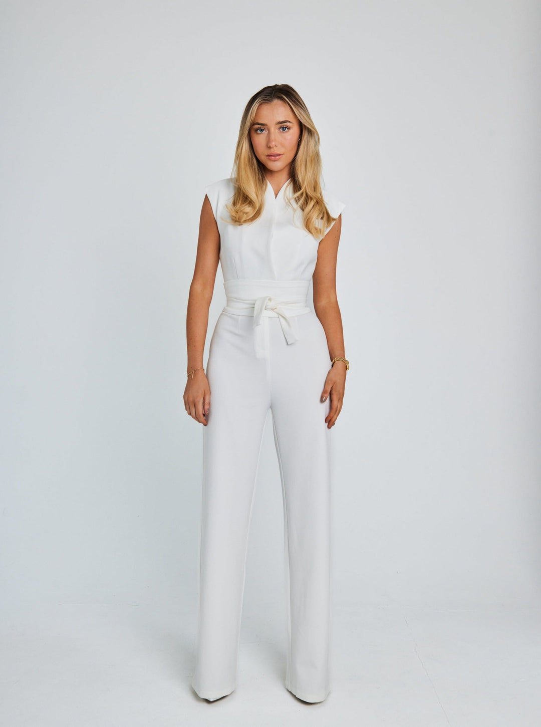 Florence Stylish Jumpsuit Old Money Style DRESS/ATELIER White 8 - 10 (S) 