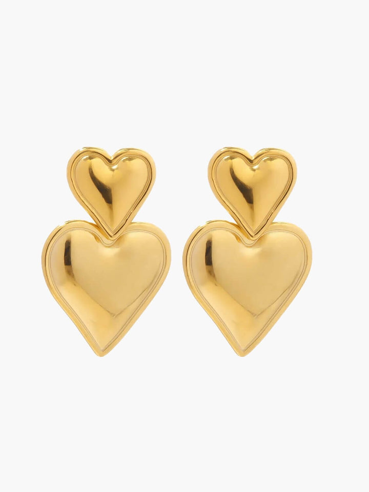 Valeska Heart-Shaped Earrings Old Money Style DRESS/ATELIER Gold 