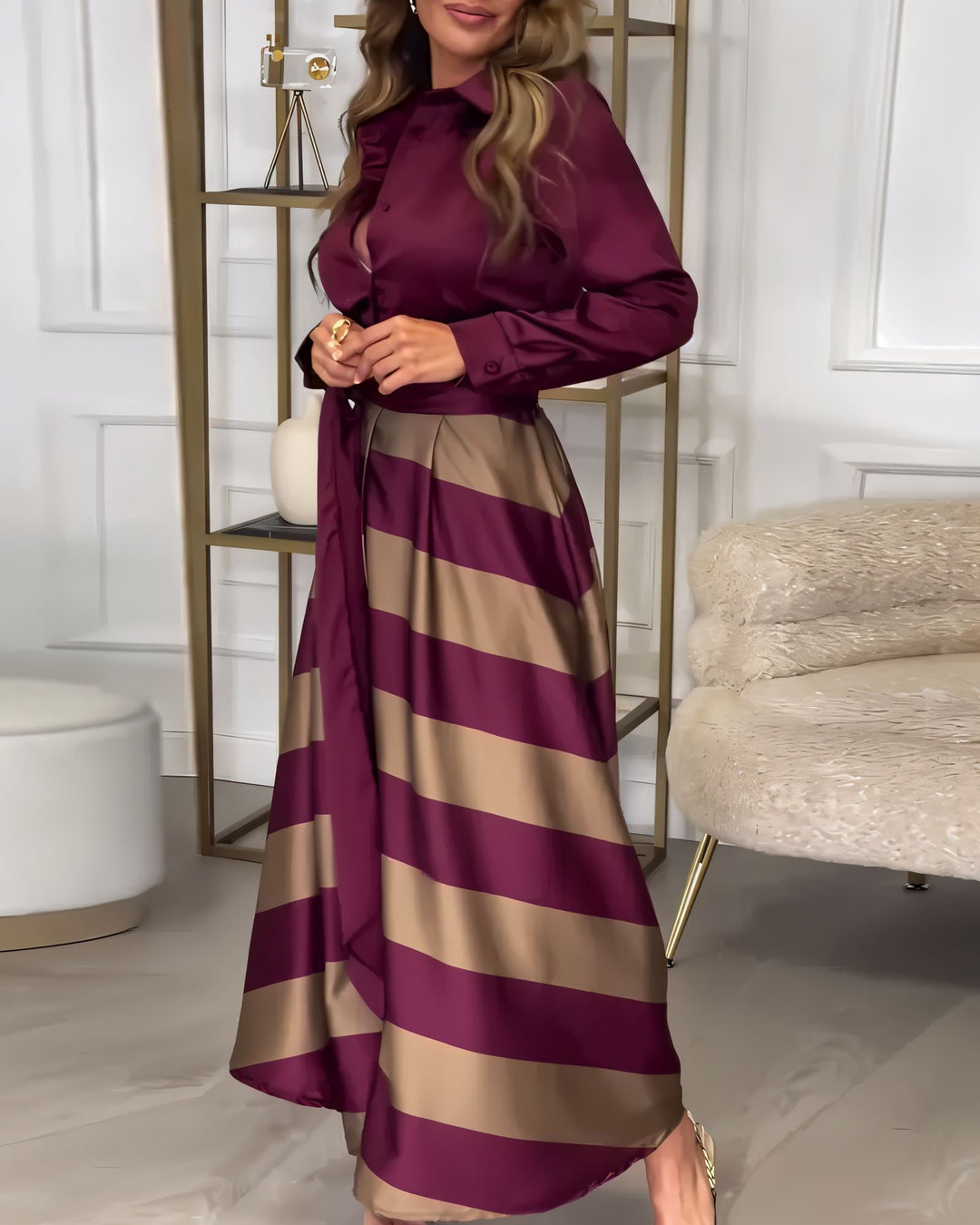 Georgette Elegant Maxi Dress SOPHIE/CLAIRE 