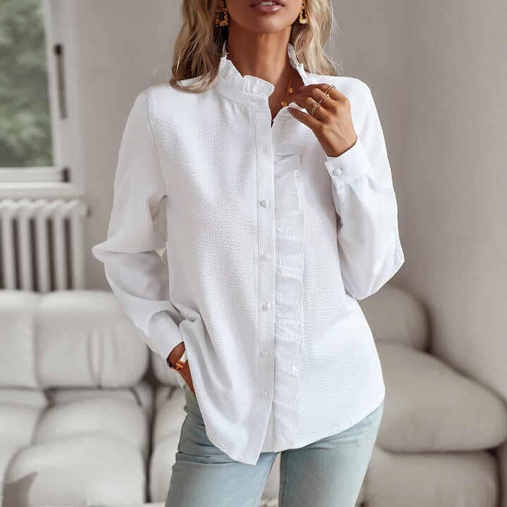 Sarah™ - Elegante Blouse Blouse JURKJESBOETIEK Wit S 